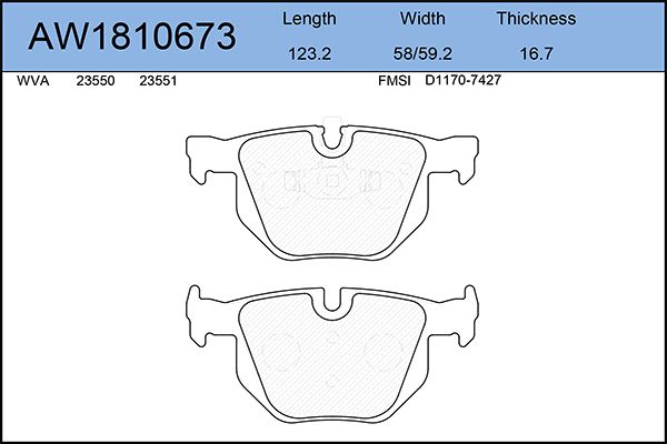 Тормозные колодки AywiParts дисковые AW1810673