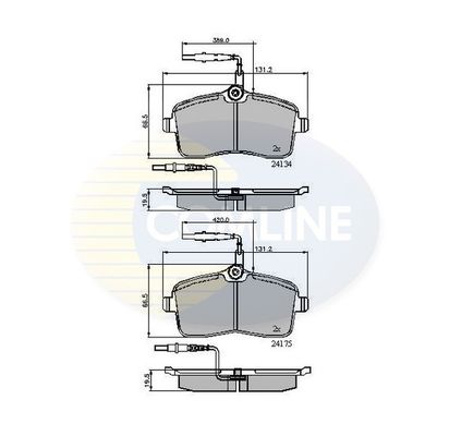 

Тормозные колодки COMLINE дисковые CBP11250