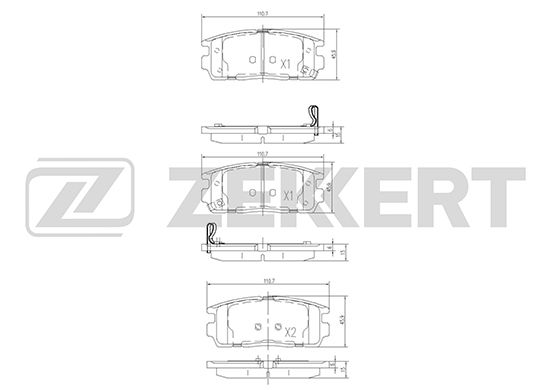 

Тормозные колодки ZEKKERT дисковые BS-1299