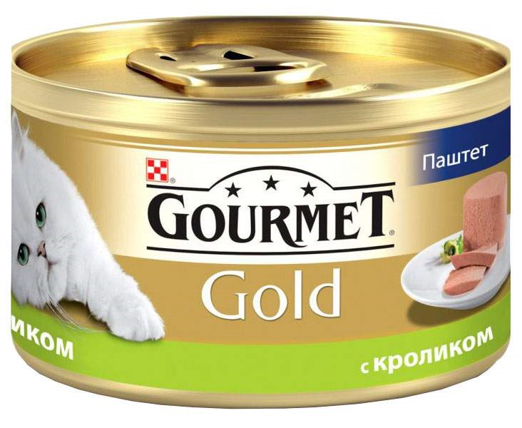 фото Консервы для кошек gourmet gold, кролик, 24шт, 85г