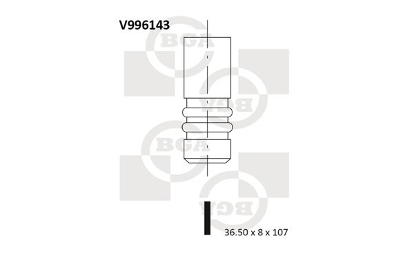 фото Впускной клапан bga v996143