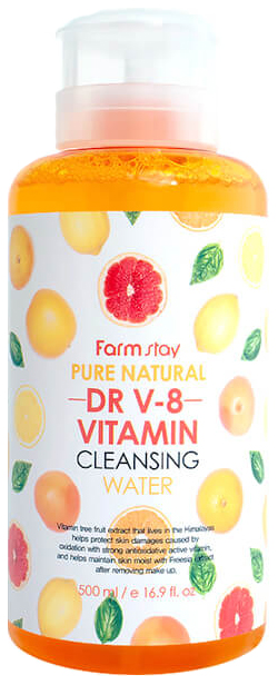 фото Средство для снятия макияжа farmstay pure natural cleansing water vitamin 500 мл