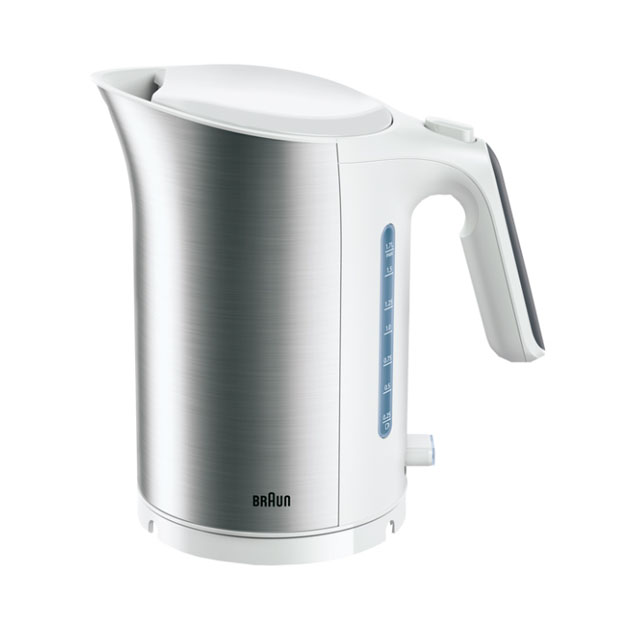 Чайник электрический Braun WK501AI-WK5100WH 1.7 л серебристый, белый чайник braun wk 500 1 7l white