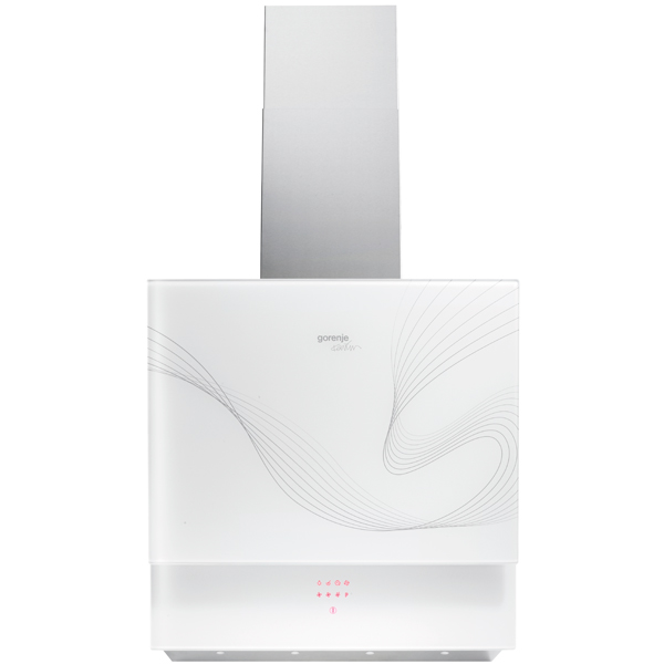 

Вытяжка наклонная Gorenje DVG6565KR Karim Rashid White/Silver, DVG6565KR