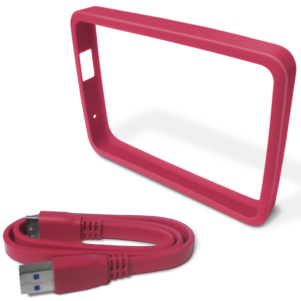 фото Кейс для портативного usb диска/внеш.hdd wd grip pack fuchsia (wdbzby0000npm-easn)