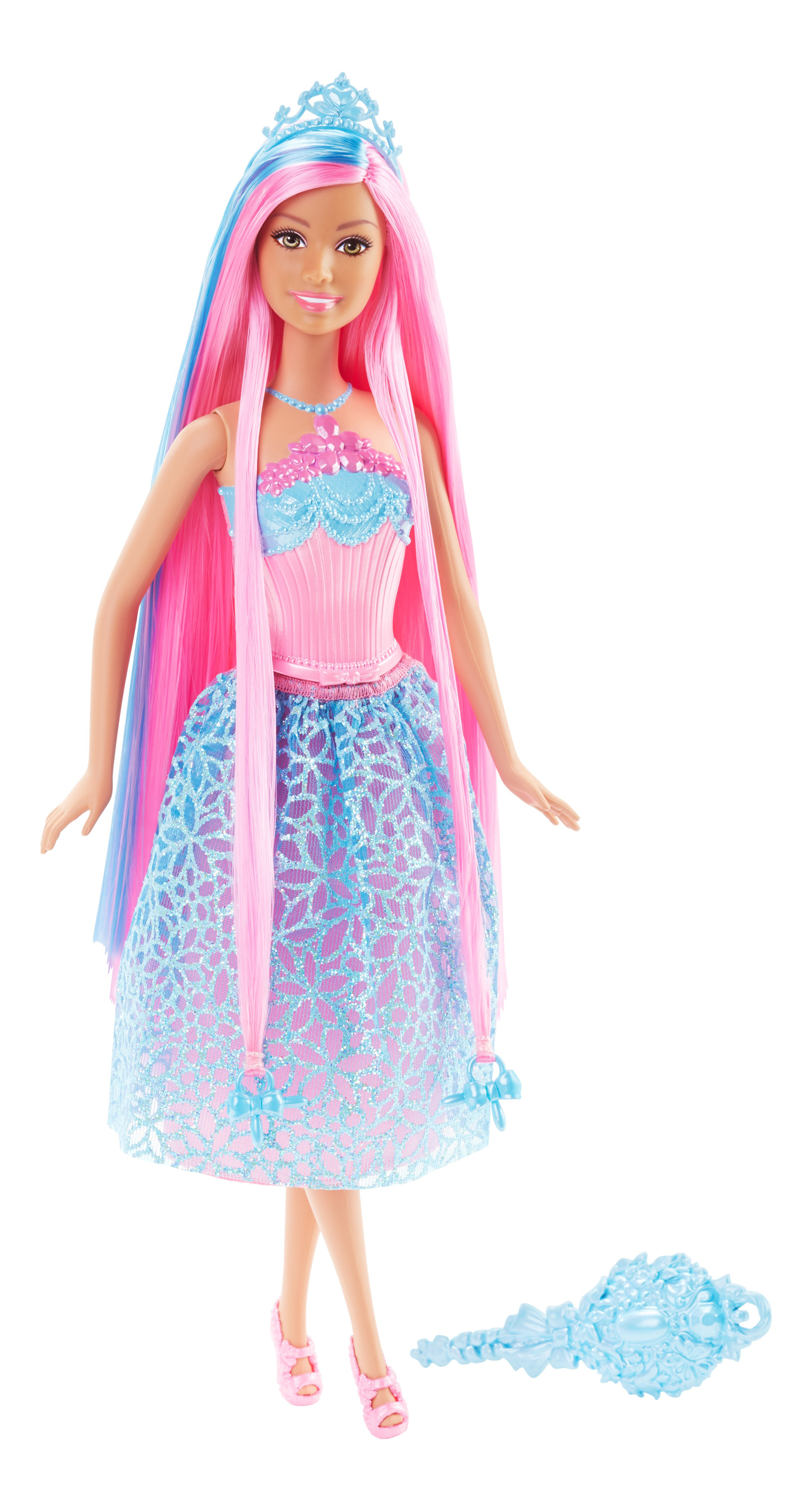 

Кукла-принцесса Barbie с длинными волосами DKB56 DKB61, endless Hair Kingdom Princess Doll - Pink Hair