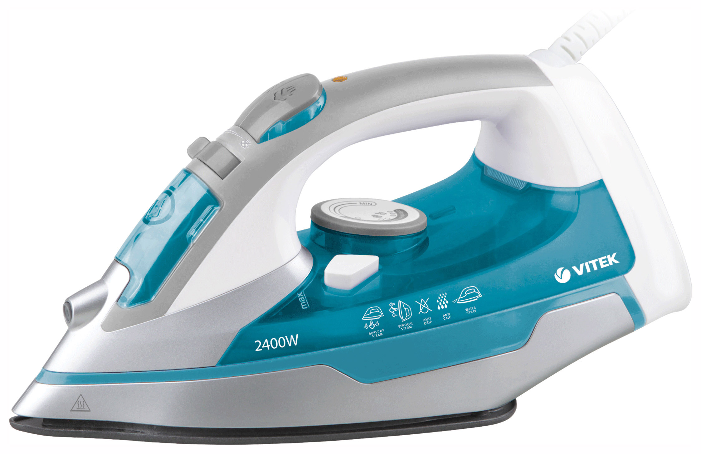 Утюг VITEK VT-1258 White/Cyan утюг vitek 1258 b