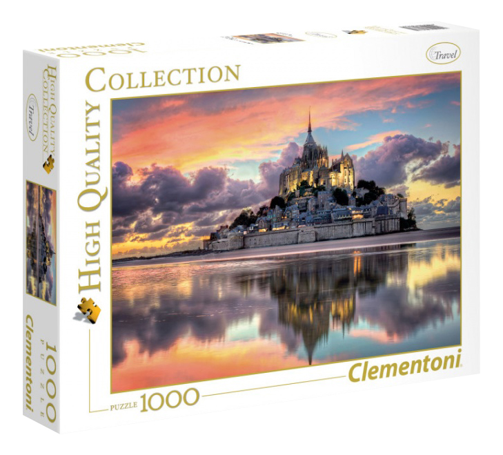 

Пазл Clementoni морской пейзаж 1000 деталей, франция, остров крепость мон сен Мишель на закате 1000 деталей