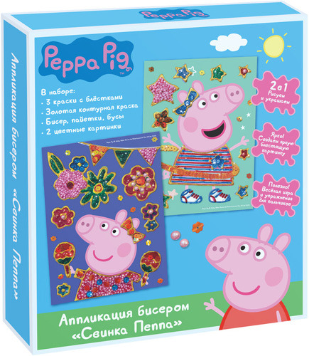 

Аппликация бисером Росмэн Свинка Пеппа, 30467, Свинка Пеппа