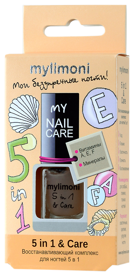 

Средство для ухода за ногтями LIMONI MyLIMONI 5 in 1 & Care 6 мл, myLIMONI 5 in 1 & Care