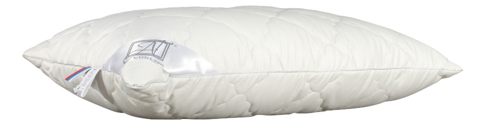 Подушка для сна АльВиТек силикон, полиэстер, пух горной козы 68x68 см