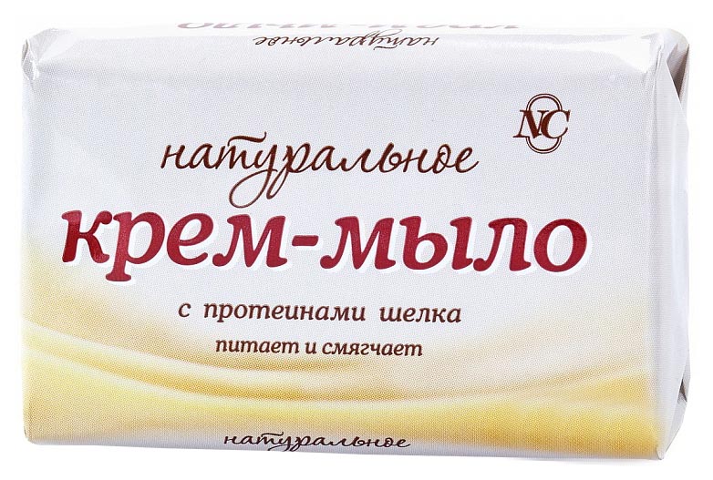Крем-мыло Невская Косметика Натуральное с протеинами шелка, 90 г,