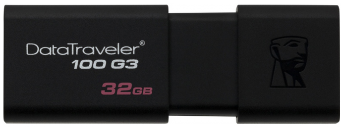 

Флешка Kingston DataTraveler 100 G3 32ГБ Black (DT100G3), DataTraveler 100 G3