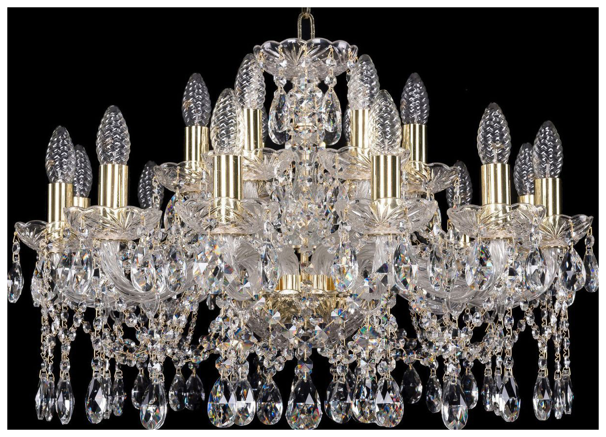 фото Люстра подвесная bohemia ivele crystal 1413/12+6/220/g