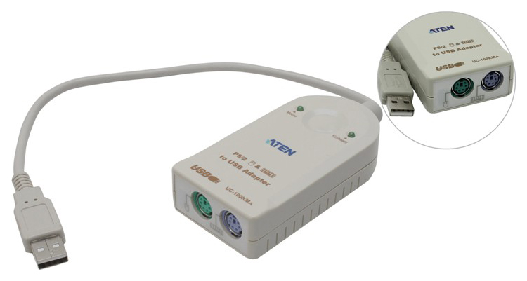 

Адаптер Aten USB A-2xPS/2, M-F 0,3м White (UC100KMA), Белый, UC100KMA