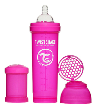 

Детская бутылочка Twistshake Розовая 330 мл, 330 мл