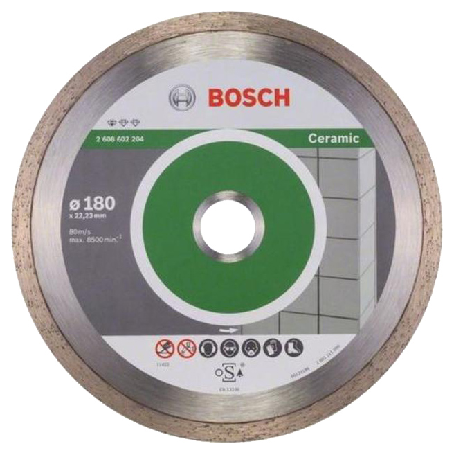 фото Диск отрезной алмазный bosch stf ceramic180-22,23 2608602204