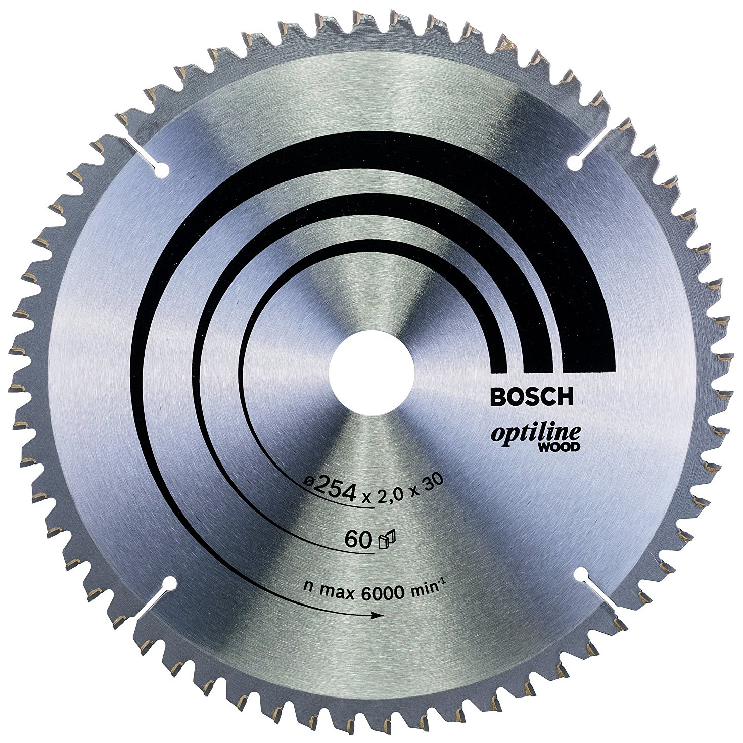 фото Пильный диск по дереву bosch std wo 254x30-60t 2608640436