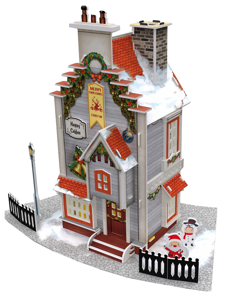 

3D-пазл CubicFun 77 деталей, Рождественское кафе