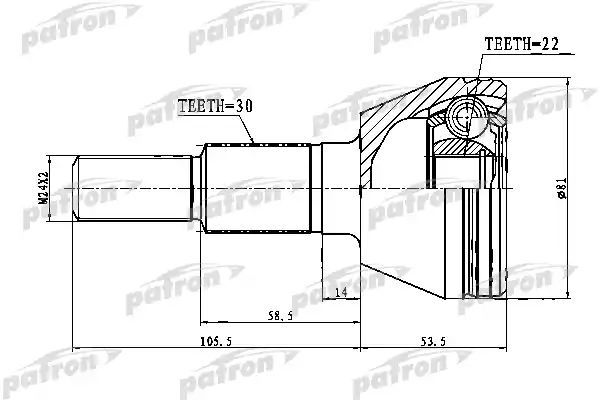 

Шрус PATRON PCV1748
