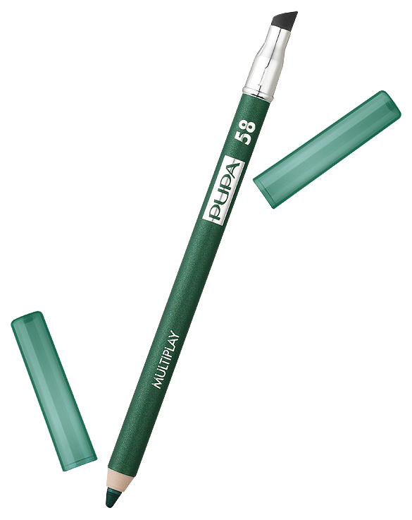 Карандаш для глаз Pupa Multiplay Triple-Purpose Eye Pencil 58 Plastic Green карандаш для глаз lancome drama liqui pencil 24h гелевый 01 cafe noir 1 2 г