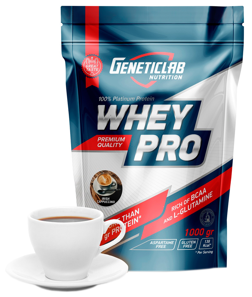 Протеин GeneticLab Nutrition Whey Pro, 1000 г, coffee