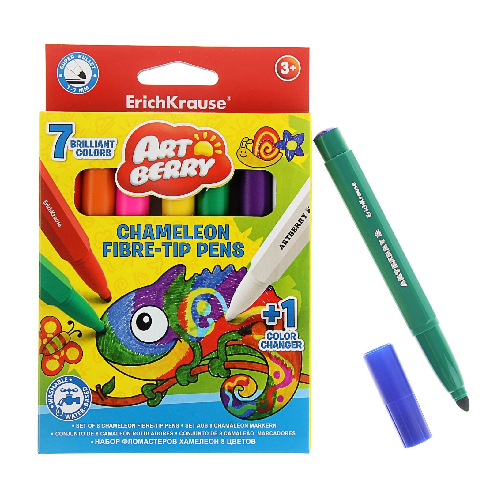 

Фломастеры-хамелеоны Artberry Jumbo Easy Washable 8 цветов