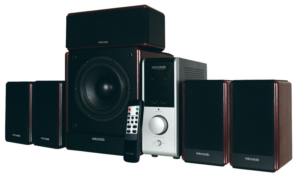 фото Колонки для компьютера microlab fc730 red wood (ду, 84w rms)