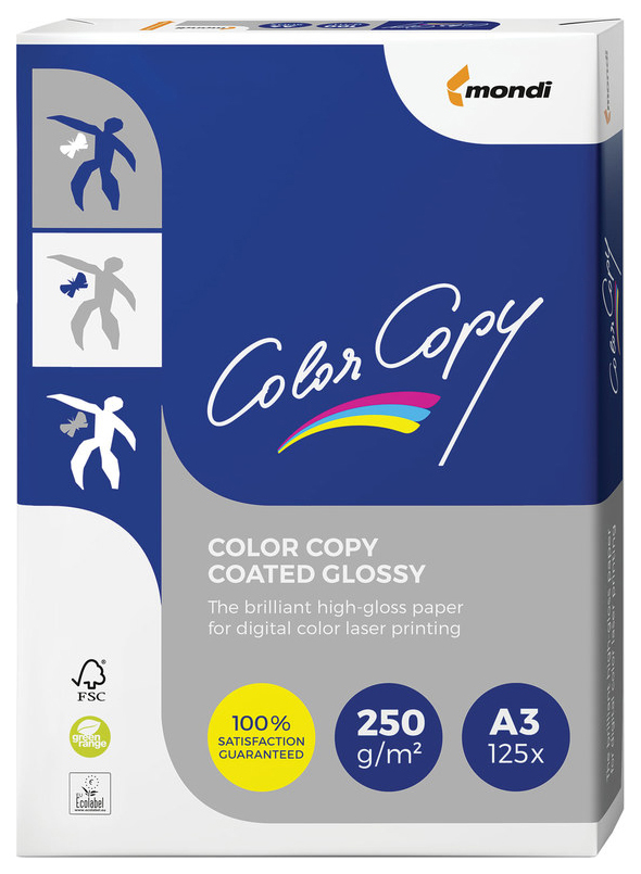 

Бумага Color Copy Glossy, мелованная глянцевая, А3, 250 г/м2, 125 л, А++