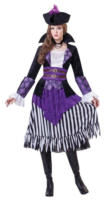 фото Карнавальный костюм bristol пират, цв. черный; фиолетовый р.172
