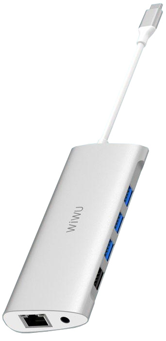 

USB-концентратор Wiwu Alpha 11-in-1 USB-C (Silver), Alpha 11-in-1 USB-C