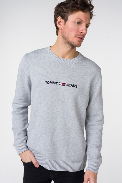 фото Пуловер мужской tommy jeans dm0dm05829 серый m