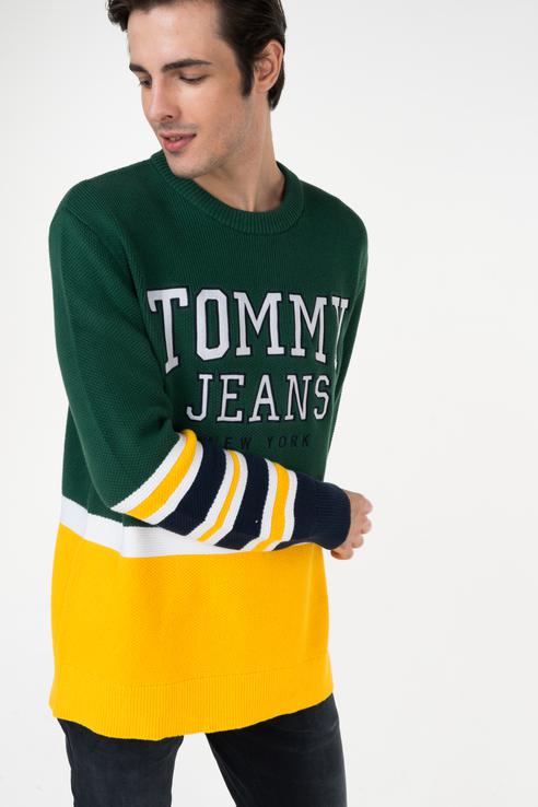 

Джемпер мужской Tommy Jeans DM0DM05072 зеленый XL, DM0DM05072