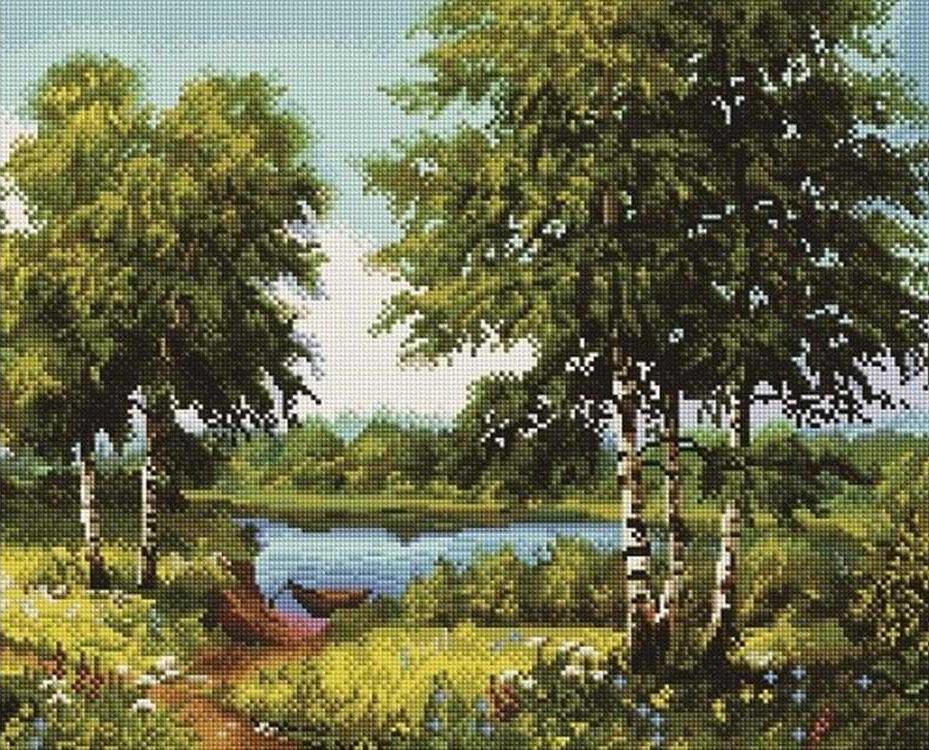 

Алмазная вышивка Painting Diamond За околицей, 40x50 см, За околицей