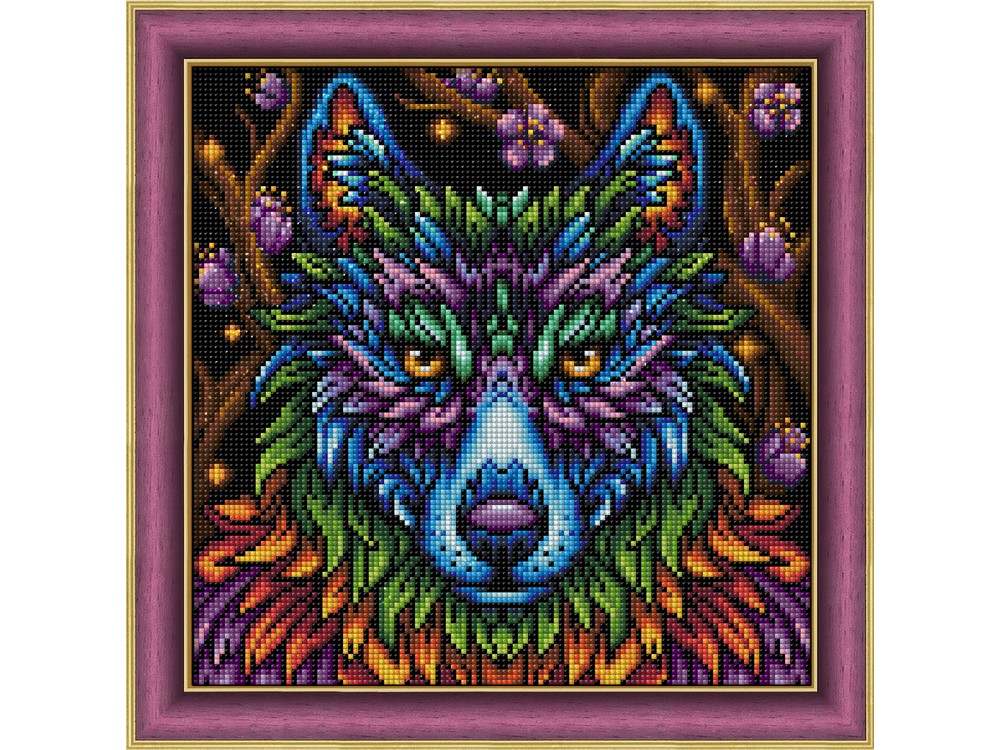 

Алмазная вышивка Алмазная Живопись Радужный волк, 30x30 см, Радужный волк