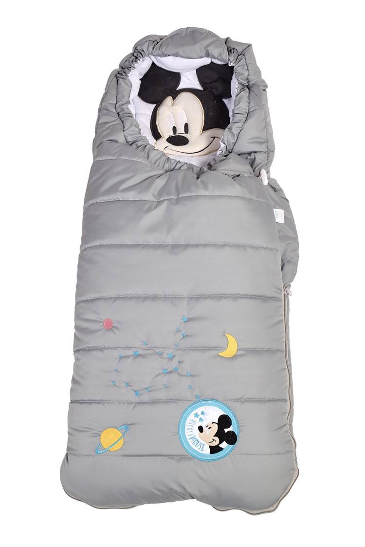 

Конверт утепленный Polini kids Disney baby Микки Маус, серый, Disney Baby
