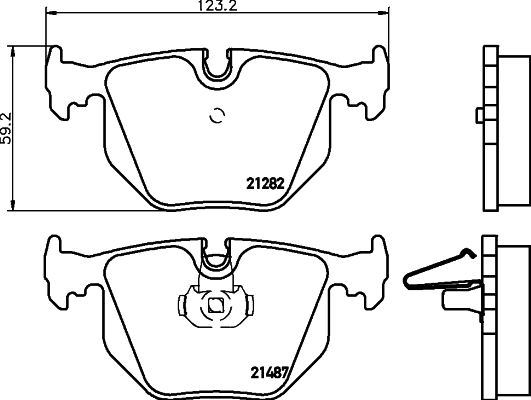 фото Комплект тормозных колодок hella 8db355008091 hella pagid/behr