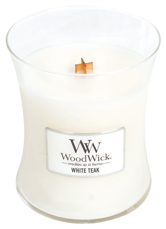 фото Ароматическая свеча woodwick белый тик 812-761 белый