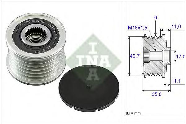 Шкив генератора Ina 535008610