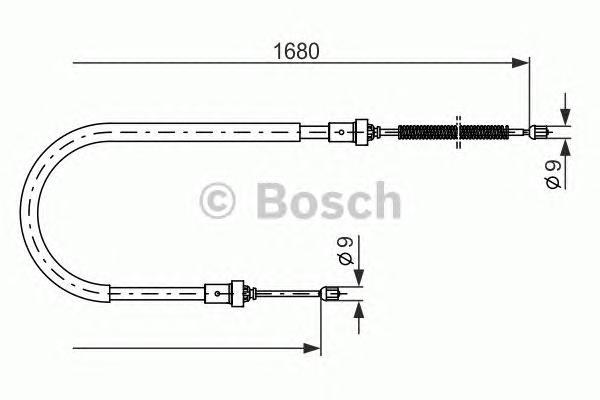 фото Трос cтояночного тормоза bosch 1987477955