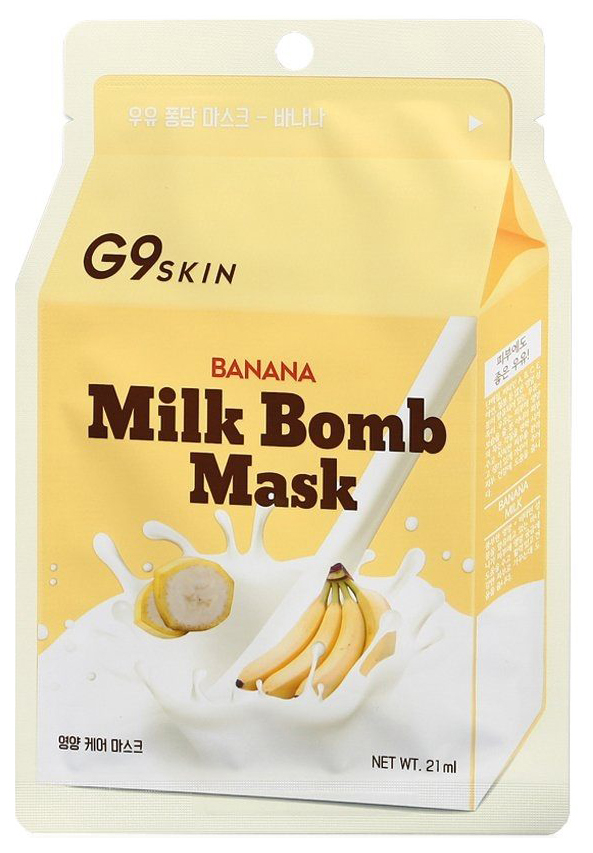 Маска для лица Berrisom G9 Skin Milk Bomb Mask Banana 21 мл белита м крем питание для лица galactomyсes skin glow essentials ночной 50