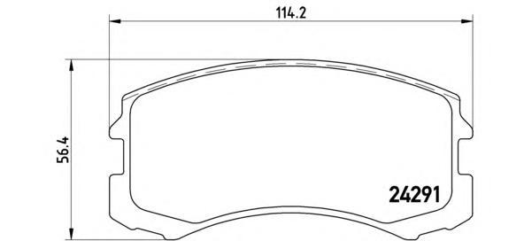 фото Комплект тормозных колодок brembo p54041