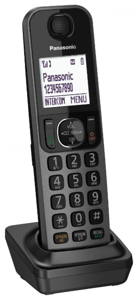 Дополнительная трубка к телефону Panasonic KX-TGFA30RUM -MHz, 300м темно-серый