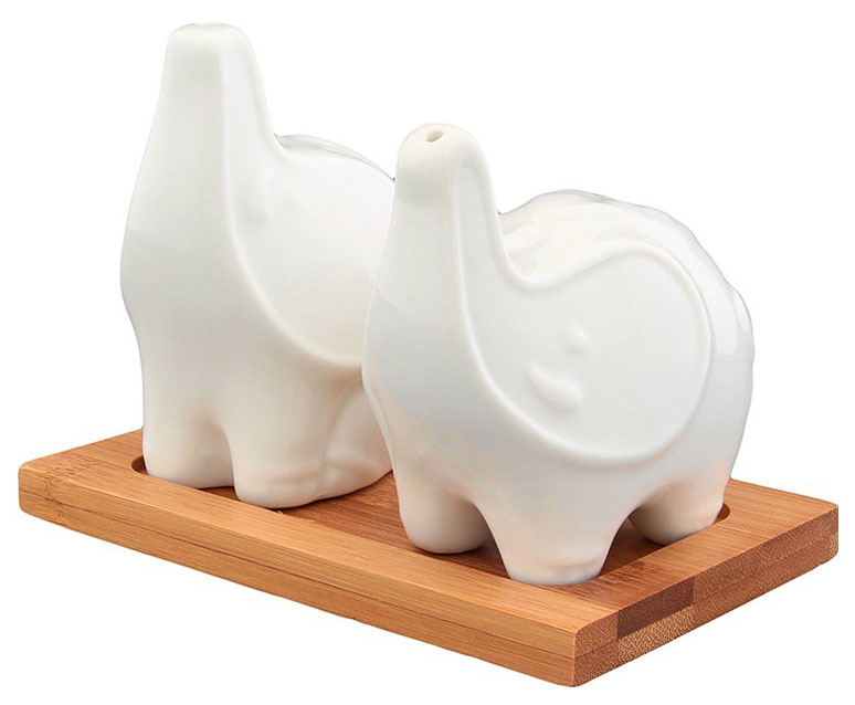 

Набор для специй Слоники Elan Gallery 540096 Белый