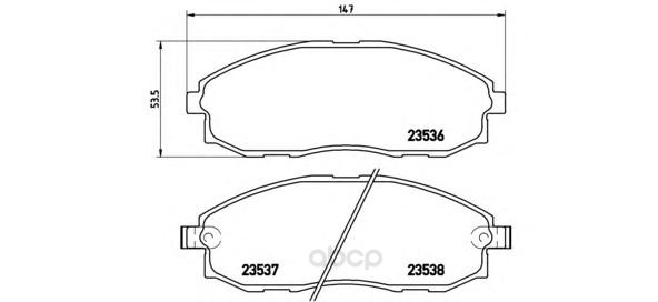 

Комплект тормозных колодок Brembo P30010