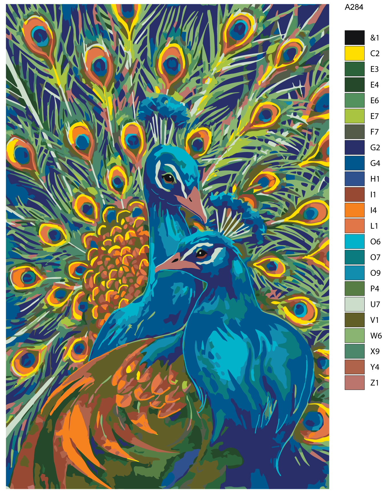 

Картина по номерам, 40 x 60, A284, A284