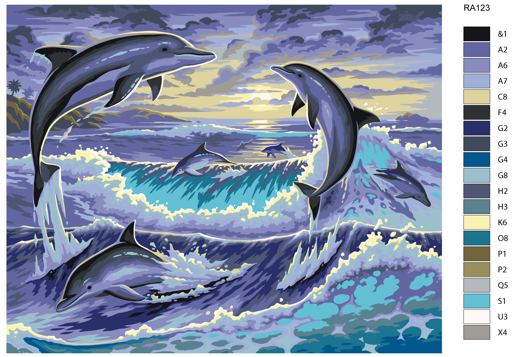 

Картина по номерам, 40 x 50, RA123, RA123