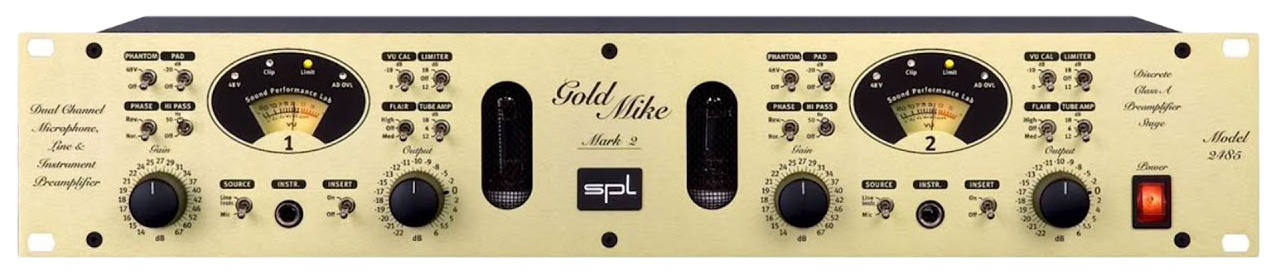 

Ламповый 2-канальный предусилитель с лимитером SPL GoldMike Mk 2, GoldMike Mk 2