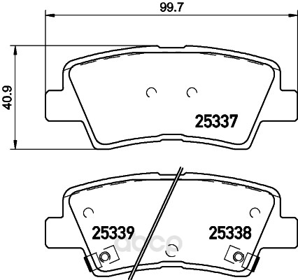 

Тормозные колодки дисковые HELLA 8DB355028871