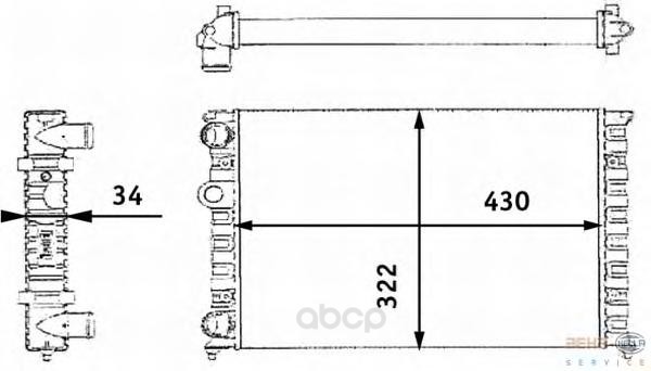 

Радиатор охлаждения двигателя Hella 8MK376713-741